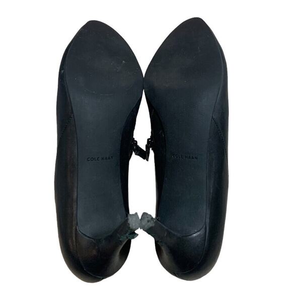 Cole Haan Women's Ankle Bootie Black Leather Booties Size 38 7.5 Pumps Heels - Picture 5 of 10